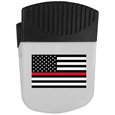 Thin Red Line Coast Guard Flag Chip Clip Magnet With Bottle Opener